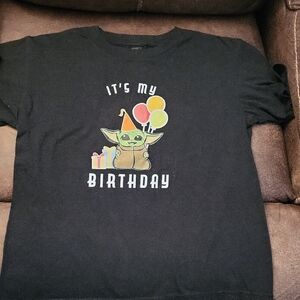 Gildan Black Birthday T-Shirt with Colorful Design
